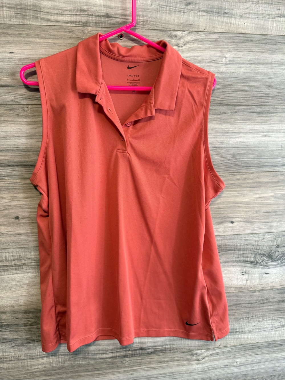 Nike coral golf polo